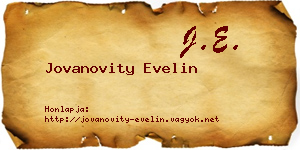 Jovanovity Evelin névjegykártya